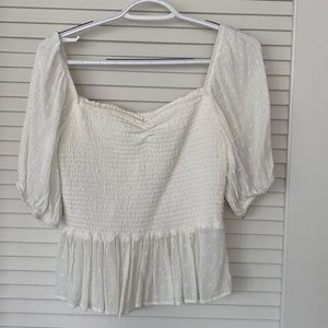 White babydoll blouse